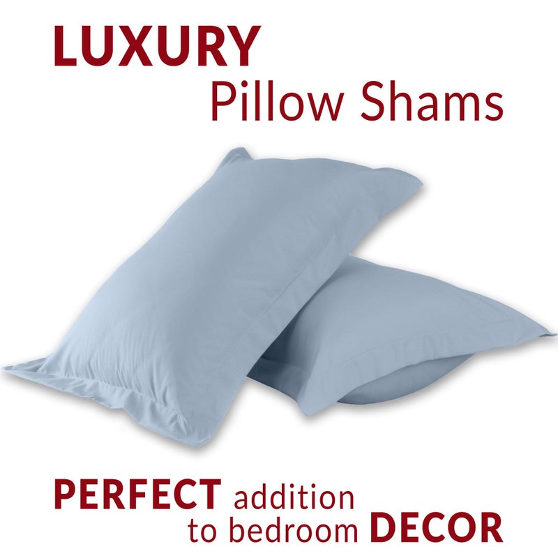 Mellanni Pillow Shams Set - 2 PC Iconic Collection Decorative Pillow Covers - Soft, Cooling, Wrinkle, Fade, Stain Resistant - Luxury Bed Accessories (Standard 20" x 26", Blue Hydrangea) - Image 4